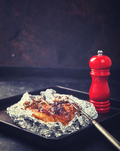 Coxas de frango em papelotes com páprica