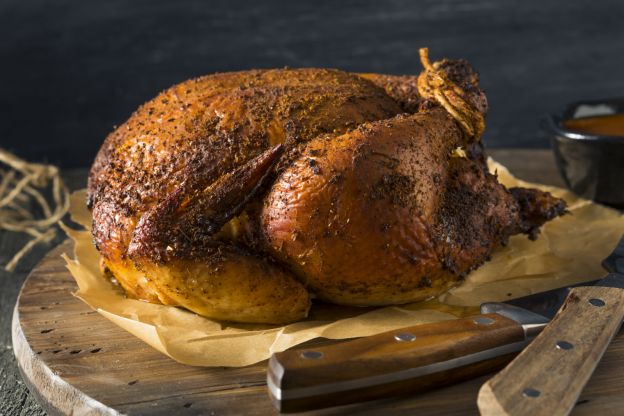 Compre um frango assado no caminho de casa