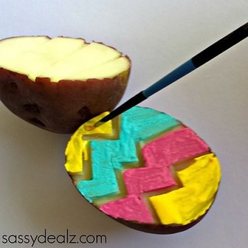 Criar carimbos com batatas