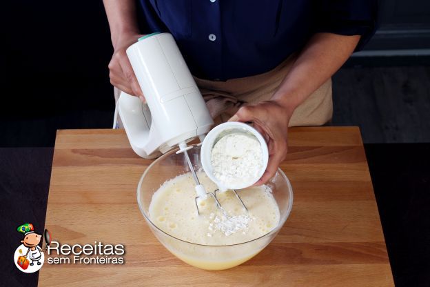 Preparação da génoise branca