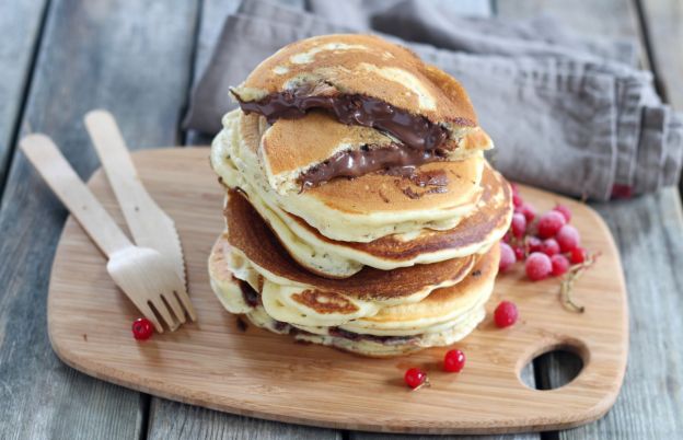 Pancakes recheadas com Nutella
