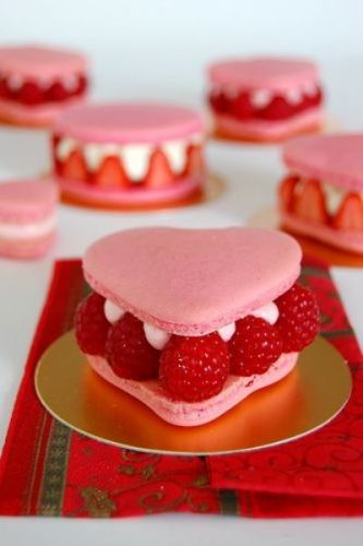 Macarons de framboesas