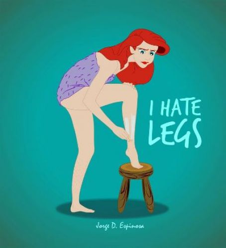 A Pequena Sereia também tem se depilar...