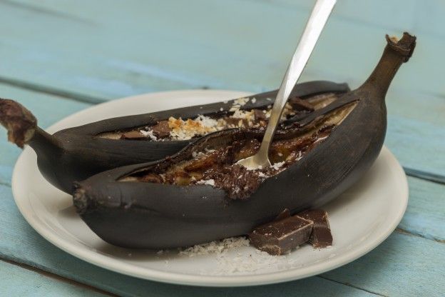 A célebre banana com chocolate
