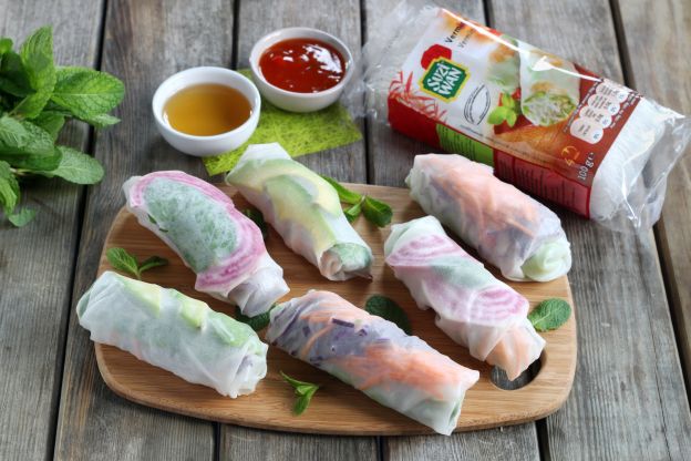 Rolinhos de primavera vegetarianos