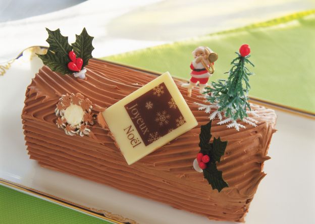 Tronco de Natal de chocolate