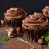 Cupcakes de chocolate com cobertura