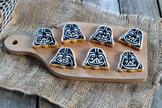 Biscoitos amanteigados do Darth Vader