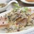 Escalopes com creme e cogumelos