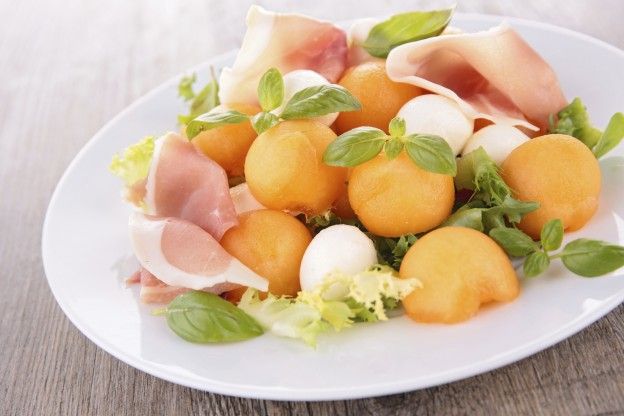 Salada de melão e presunto de Parma