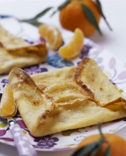 Crepes suflês de tangerina da Córsega