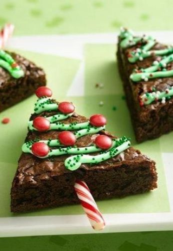Árvores de Natal de brownies