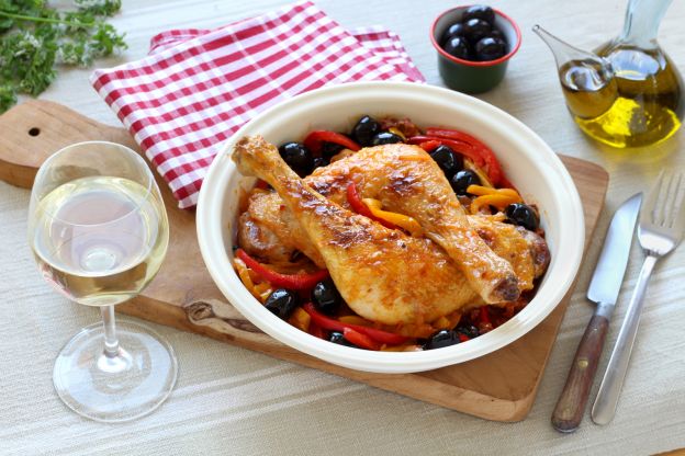 Pimentão: Frango com pimentões coloridos