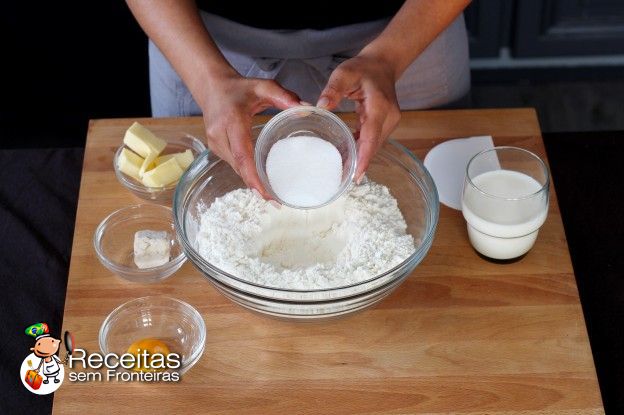 Farinha, açúcar e sal