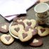 6. Biscoitos bicolores de coração