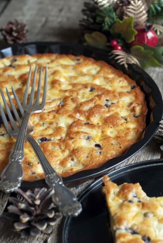 Quiche sem massa com Bresse Bleu