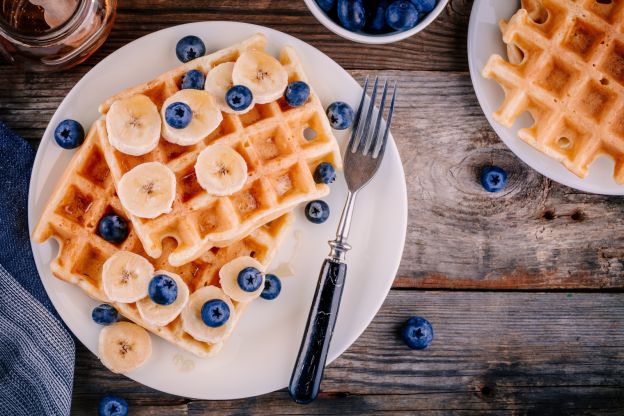 Waffles de banana