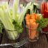 Bastões de cenouras e legumes