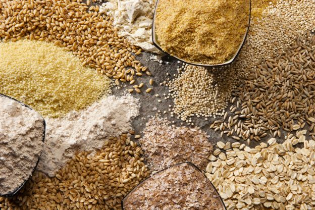 Escolha grãos integrais – ¼ do seu prato: