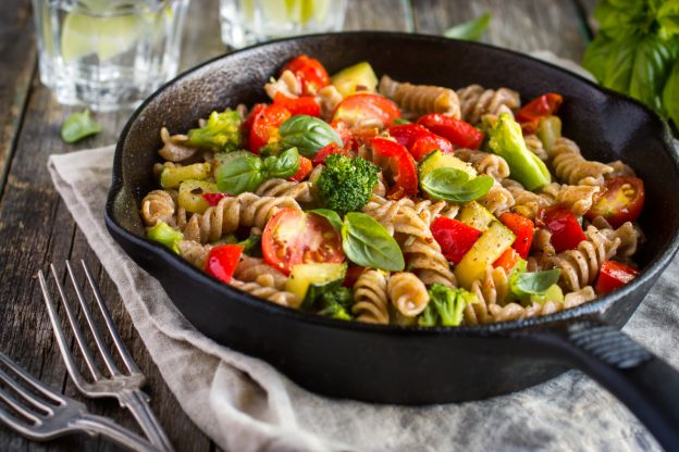 Fusilli com legumes
