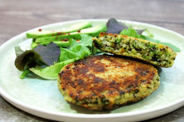 Galettes de brócollis e moranga