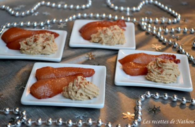 Peras ao Porto e mousse de foie gras