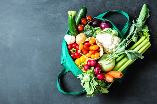 Frutas e legumes com casca