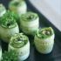Rolinhos de pepino com abacate