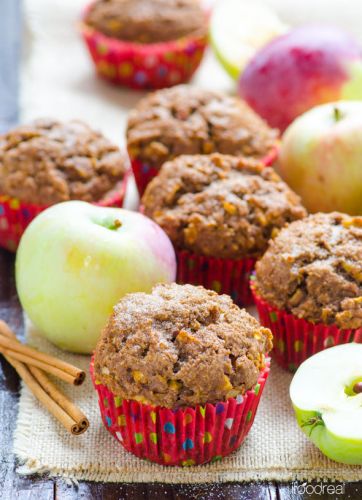 Muffins de maçãs sem acréscimo de açúcar