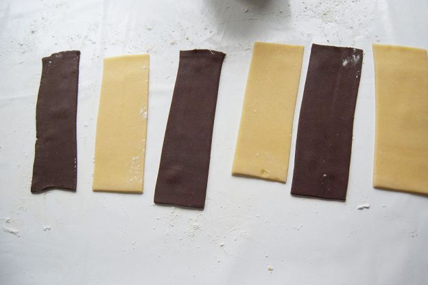 Abrir e separar as massas em retângulos