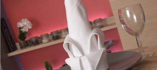 Guardanapo em forma de íris