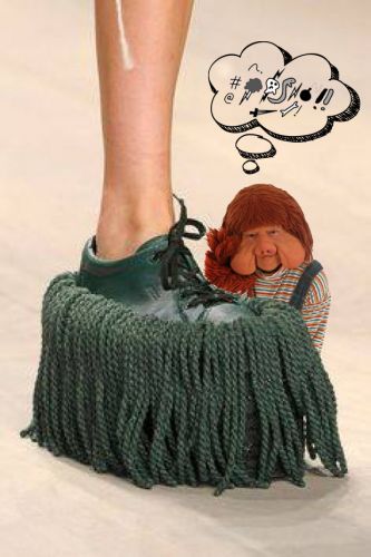 Pintaram de verde a peruca do Fofão