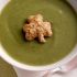 Sopa de St. Patrick com croutons de Shamrock