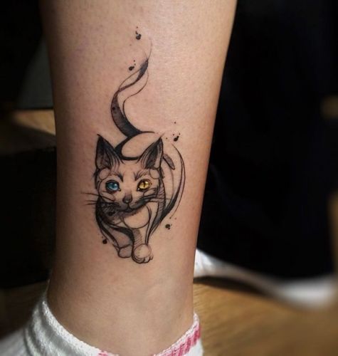 3. Tatuagem de gato