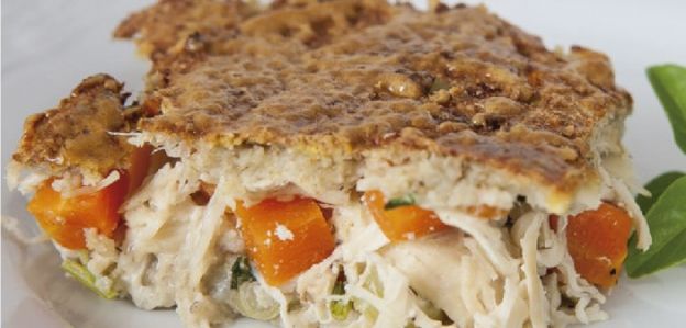 Torta de franco com couve