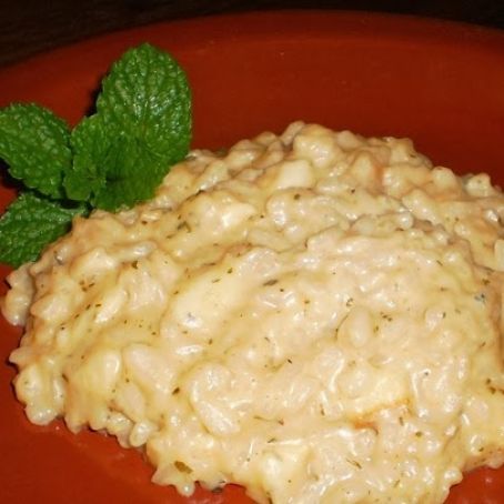Risoto aos Quatro Queijos com Especiarias