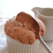 Suflê de goiabada com calda de catupiry