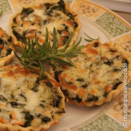 Tarteletes de Espinafres e Salmão Fumado