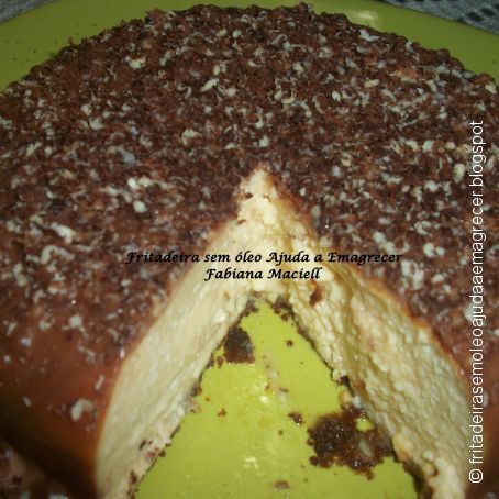 Cheesecake com cobertura de chocolate na Fritadeira sem óleo AirFryer