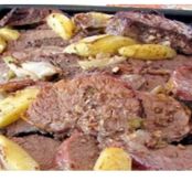 Picanha de forno com batatas