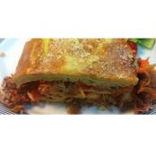 Rocambole de arroz cozido