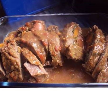 Carne recheada na pressão