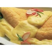 Omelete com molho de queijo