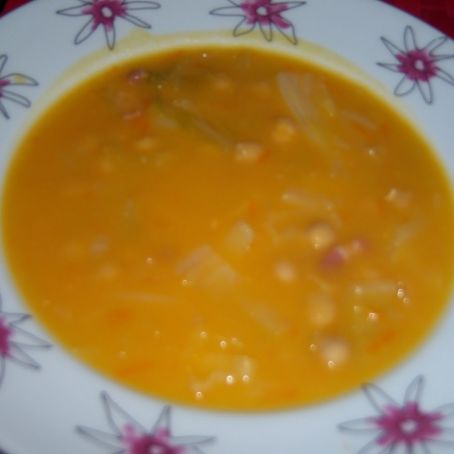 Sopa de Abóbora com Feijão Branco