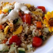 Salada fria de Quinoa com Molho de Natas e Iogurte