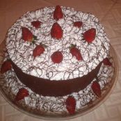 falso bolo de morangos