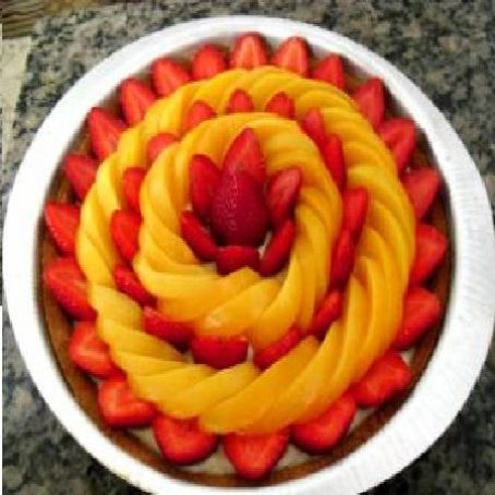 Torta gelada de pêssego