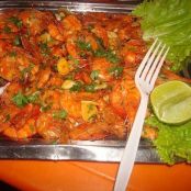 Camarão ao alho e óleo