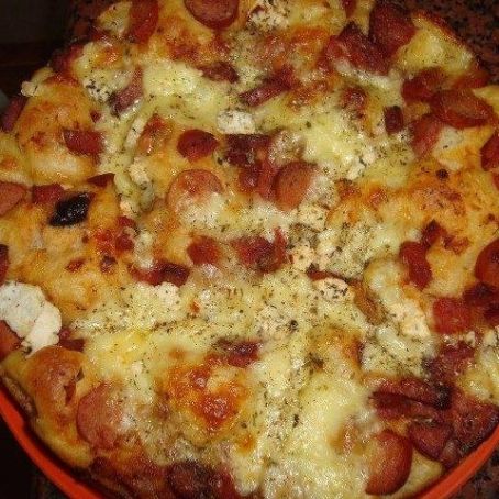 Pão sabor pizza de liquidificador