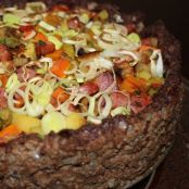 Quiche de carne moída à jardineira